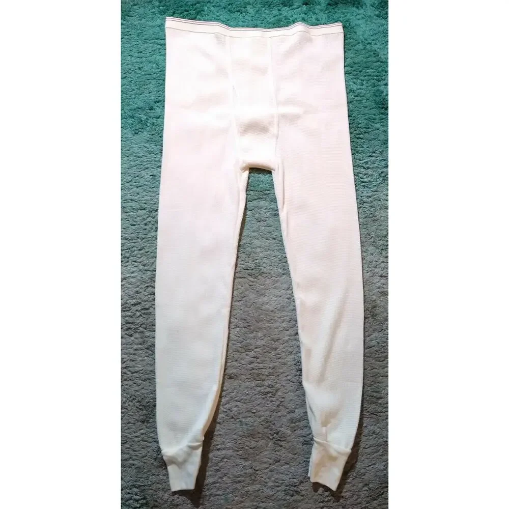 Vintage Unbranded Long Underwear Pants 50/50 Mens 5XL 58-60 USA Red White Blue